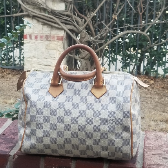 Extra pictures Auth Louis Vuitton Speedy Azur 25 - Picture 9 of 13